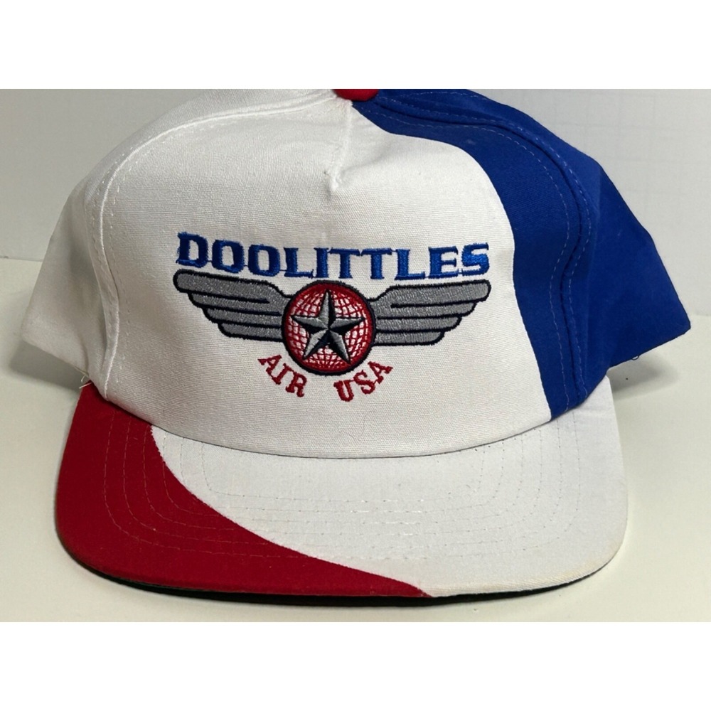 Vintage DOOLITTLES AIR USA Yupoong Snap‎ Back Trip-Color Ball Hat Good Condition